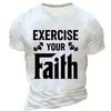 Fitness Exercise Your Faith Weightlifting Training T-shirt for Men Fashion Tops Trend Tees Oversized Tshirt Black Casual Clothes