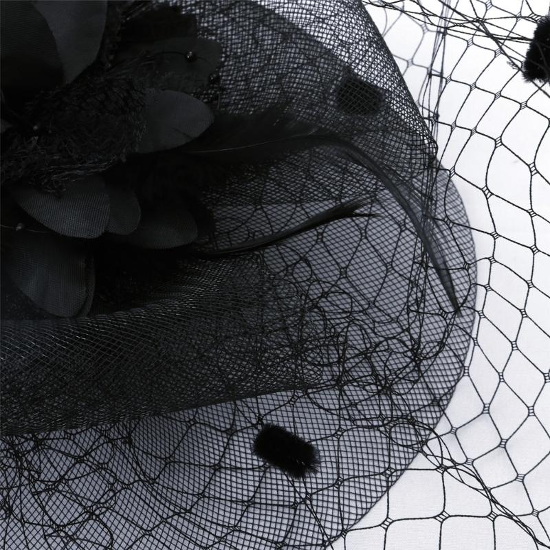 Элегантная шляпка-вуаль из сетки, заколка для волос, головной убор для женщин, удобный аксессуар для волос для свадеб, вечеринок, официальных мероприятий