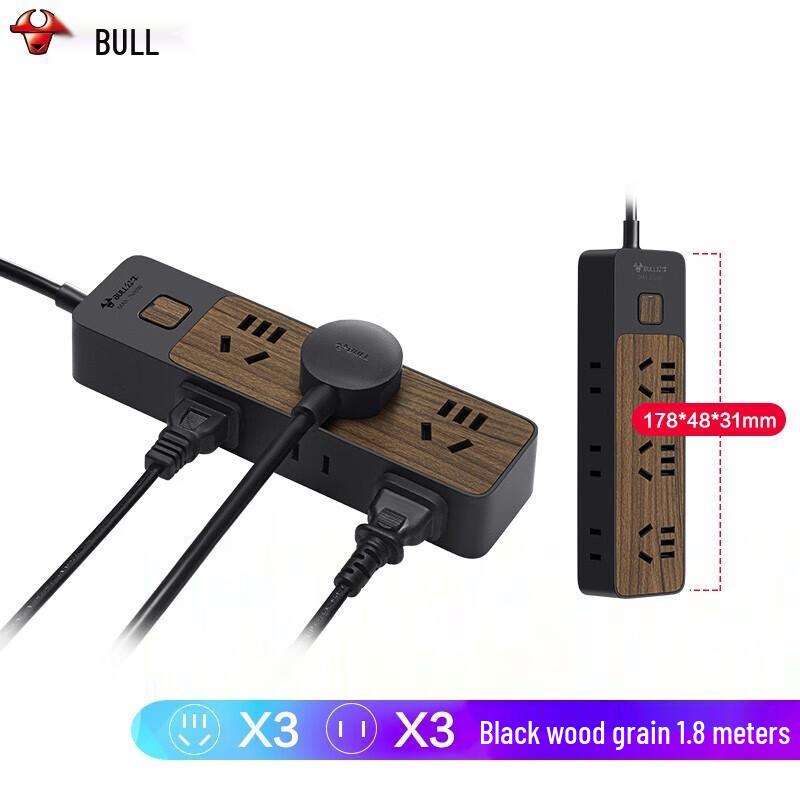 BULL GN-R1330 6-Outlet Power Strip with Master Switch
