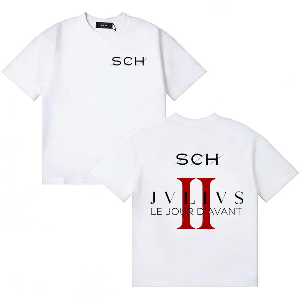 Rapper SCH Album JVLIVS Graphic Harajuku Casual Oversized Retro TShirt for Unisexs Women Y2K Cozy Cotton Summer Streetwear Tshrit