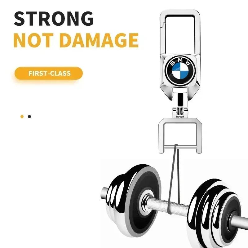 For BMW E36 E46 E90 E60 E39 F30 F10 F20 X5 E70 E53 G30 E91 E92 E93 Metal Leather Car Keychain Key Ring Decor Car Accessories