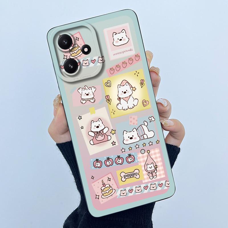 Phone Case For Xiaomi POCO M6PRO 5G Redmi Note 12R 5G Cute Panda Sweet Girls Cats Shockproof Silicone Back Cover For Redmi 12 5G