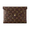 Neverfull Pochette Kirigami Кожаный Холщовый Конверт Сумка-Клатч Женский Клатч Коричневый M62034