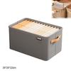 Large Capacity Non-woven Fabric Storage Box Foldable Wardrobe Organizer with Handle Sturdy Closet Clothing Bin for Home Storage