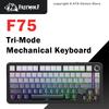 FREEWOLF F75 75% Mechanical Keyboard Tri-Mode Wireless Bluetooth Hot Swap RGB PBT 4000mAh Gasket Mount, AULA F75 Same Model