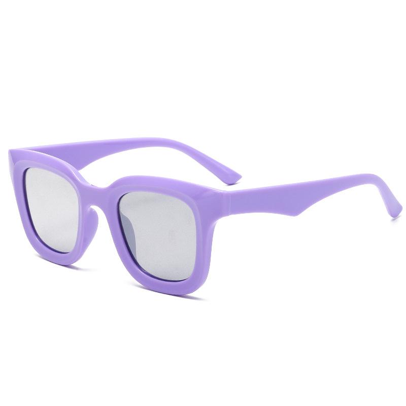 European and American new square sunglasses Internet celebrities men's large frame retro sunglasses women's simple wind shade glasses