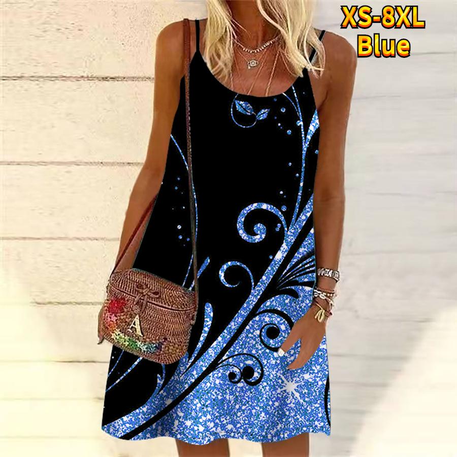 Женское мини-платье с цветочным принтом и пайетками, вечернее платье без рукавов, летнее пляжное платье, сарафан