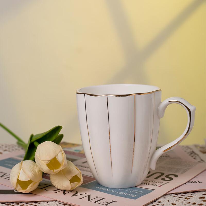 Bone China Gold Rim Ceramic Mug