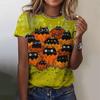 Летняя серия Хэллоуин 3D печатная женская универсальная футболка с коротким рукавом повседневные женские футболки (Женский)