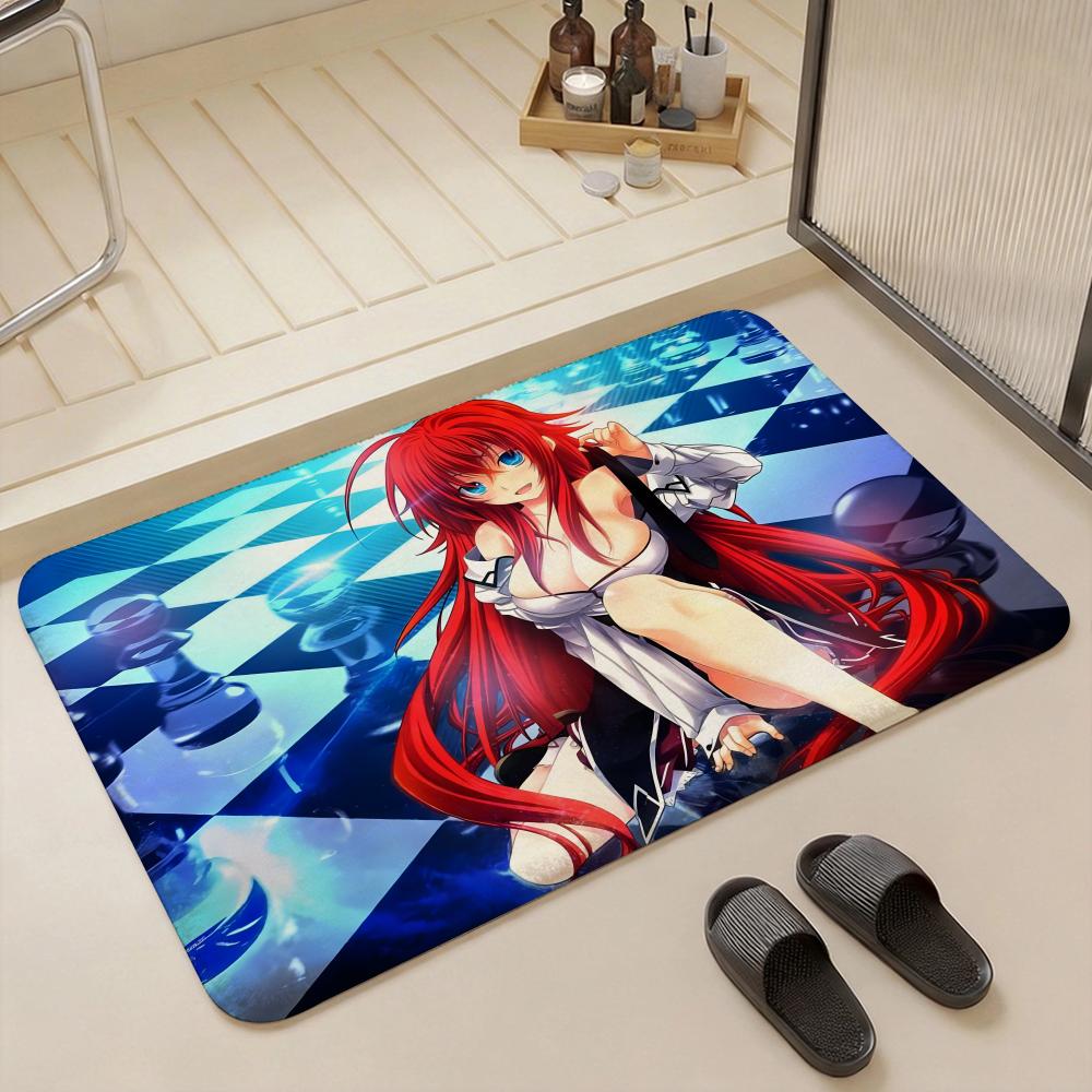 Anime H High School DxD Floor Mat Eco Flannel Doormat Non Slip Odorless Indoor Floor Rug Soft Short Plush Home Mat