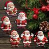Украшение для рождественской елки Подвесные украшения Санта-Клауса для рождественской елки Набор деревянных рождественских украшений для вечеринки Мультяшный праздник