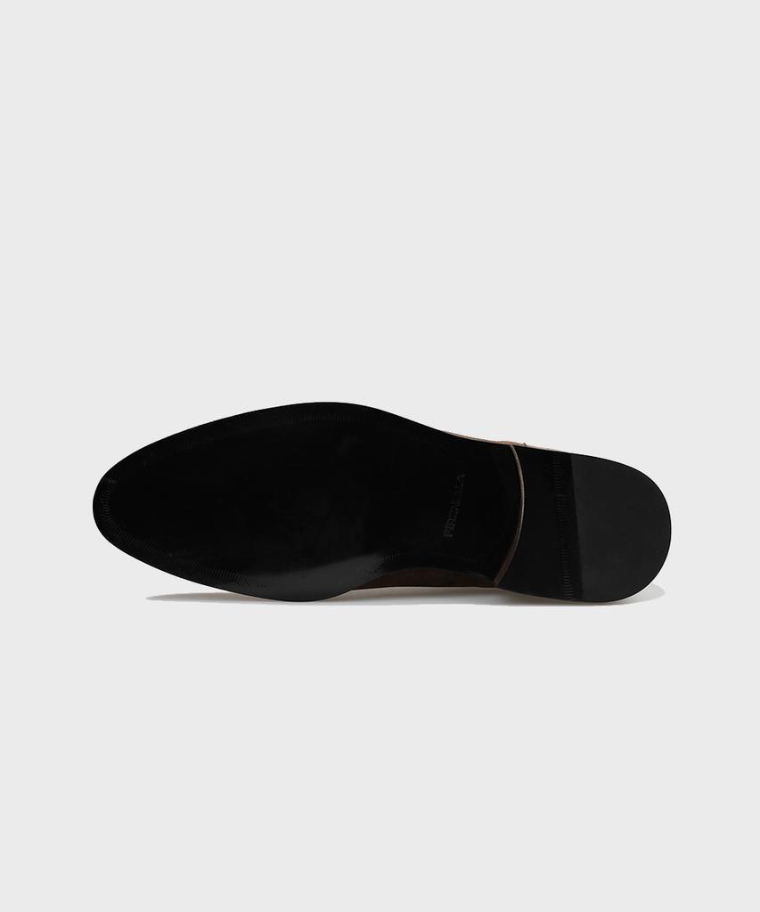 Firenze Atelier Slimline Black Sole Suede Chelsea Boots 3332-Qs [Dark Brown]