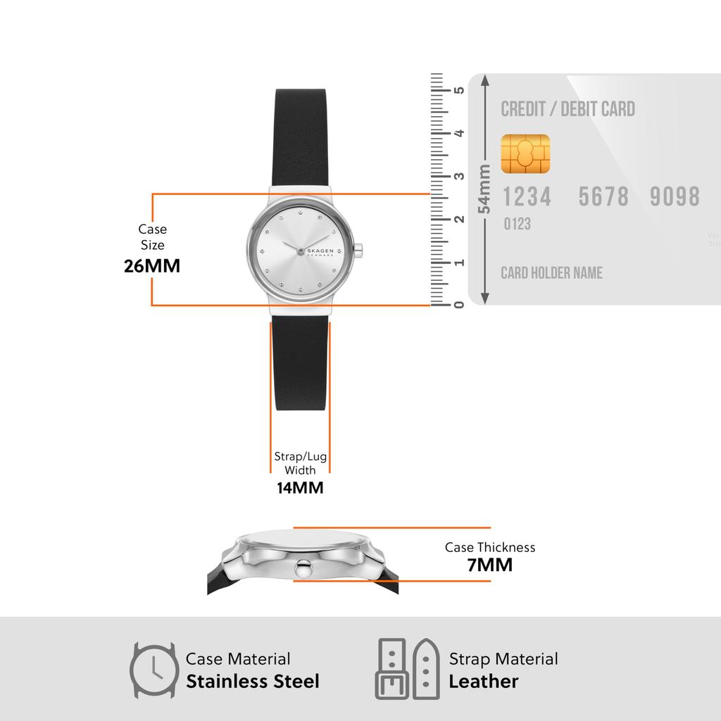 Часы FREJA LILLE SKW3119 Черные [Skagen] Женские