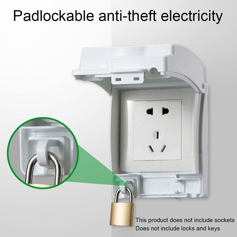 Защита Запираемый корпус переключателя типа 86 Водонепроницаемый пылезащитный бокс Защитный экран Крышка розетки