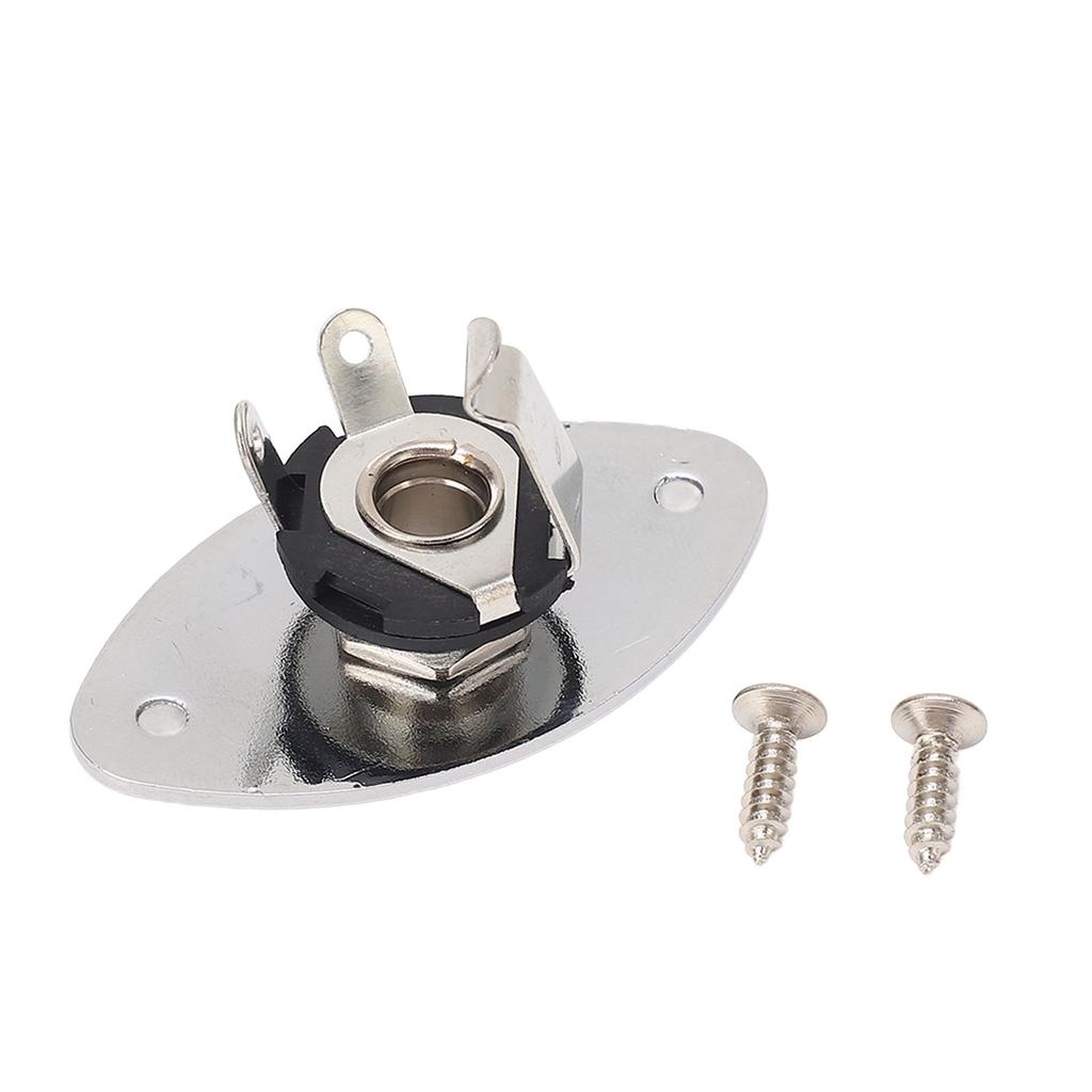 Гитарный джек овальной формы металлический универсальный 1/4 дюймовый джек гнездо пластина для стильных гитар