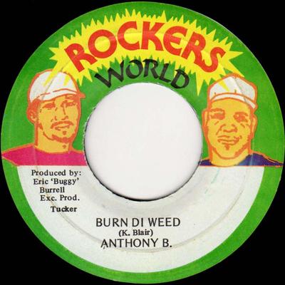 7-дюймовая пластинка ANTHONY B - Burn Di Weed NONE Rockers World 1996 Ямайка Регги, Ска и Даб Б/у