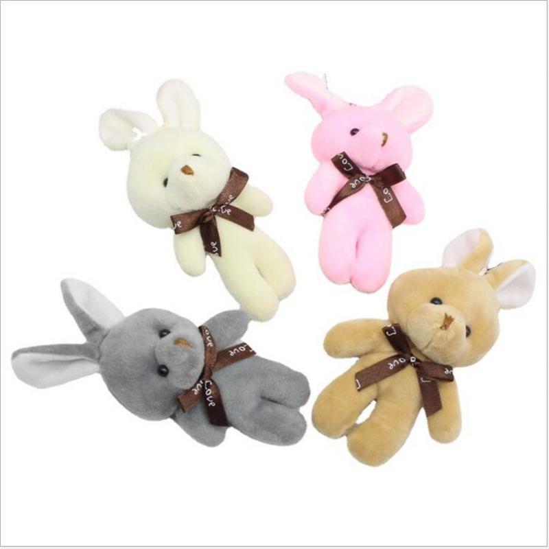 Милая игрушка кролик с галстуком-бабочкой, рождественский подарок, мягкая кукла для девочек, мальчиков и детей, 12 см, праздничный подарок