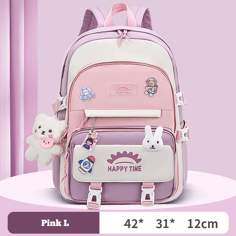 Winter New Primary School Schoolbag Load Reducing Backpack, Large Capacity, Trendy Backpack