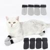 4 Pcs Cat Socks Skid Protective Anti-Scratch Anti Skin 2 Friendly To Sizes Elastic Soft Fabric Durable Non-Slip Cat