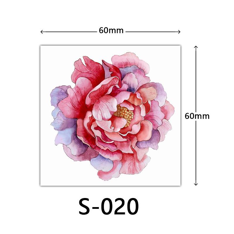 Маленькая наклейка-тату с цветком женская 3D цветная наклейка-тату роза лотос бабочка цветок тату
