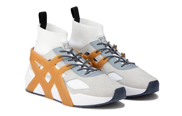 ONITSUKA TIGER Кроссовки с большим логотипом 2.0 Носок 'Белый Серый Коричневый' 1183B472-021