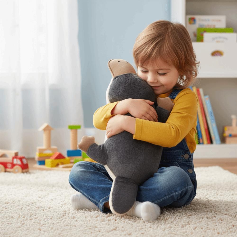 Grey Color Platypus Plush Doll Super Soft Stuffed Animal Toy Simulation Plush Toy Festival Gift