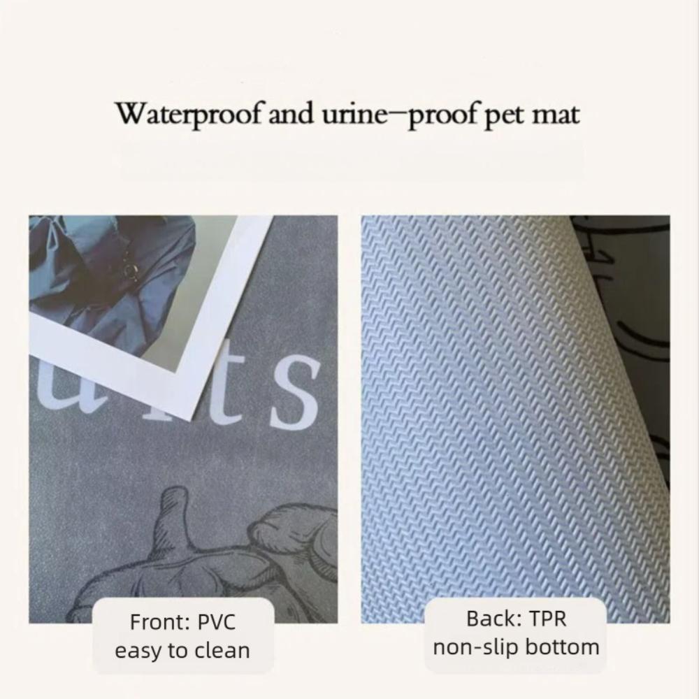 Easy to Clean Pet Dog Area Rug Cartoon Pattern Dog Anti Slip Mat  Dog and Cat