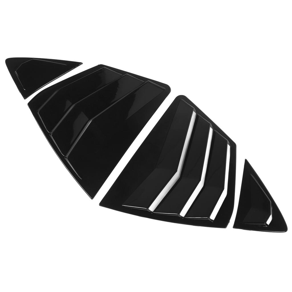 1 Pair Rear Side Window Louver Sturdy ABS Left Right Side Window Shutter Cover Trim for Camry XV80 Glossy Black