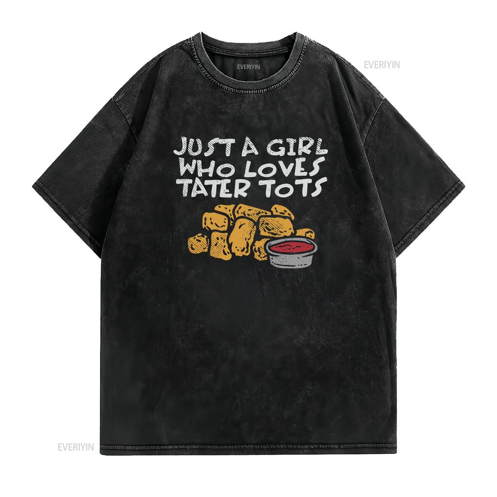 Tator ToT T Shirt Potatoes Tater Tots Potato Lover Loves vintage Washed fashion Unisex Soft Comfortable Versatile homme