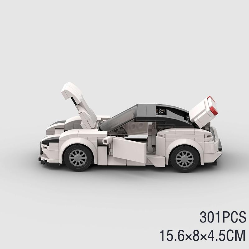 MOC Скорость Супер Гоночный Автомобиль Блоки Полицейский Пикап Ралли Спортивный Автомобиль Гоночная Модель Строительные Кирпичики Городской технический Рождественский подарок Игрушка