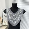Embroidery Beaded Collar With Decorative Women'S Clothing, Lace Three-Dimensional Placket Front Collar Accessories Neckline