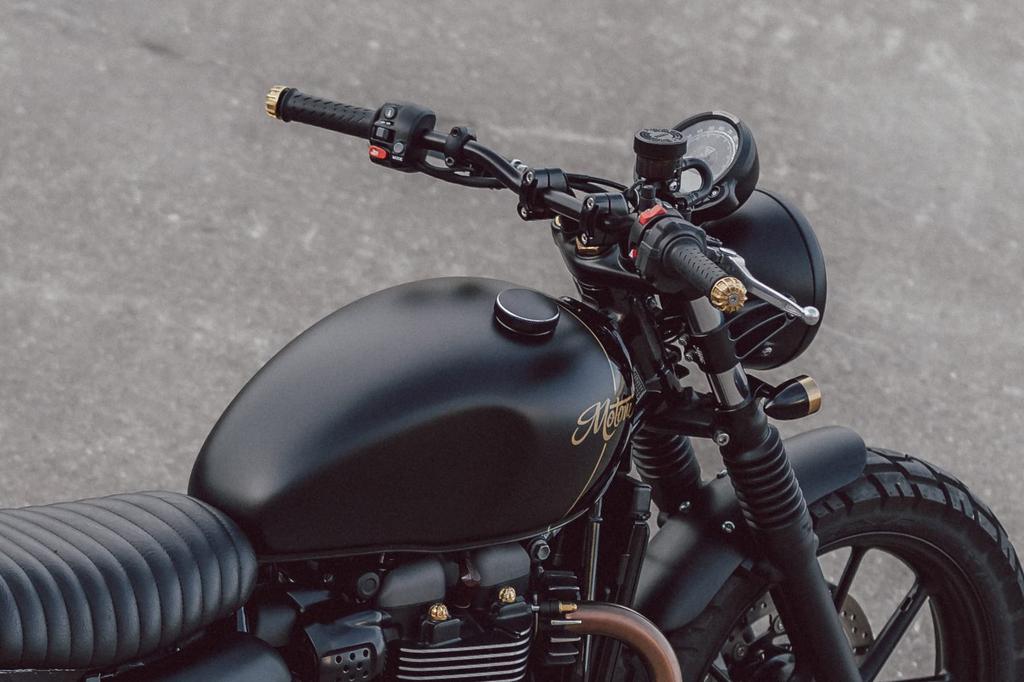Алюминиевый бак Motone для SpeedTwin900 Scrambler900 NXS006 Крышка, Черный, T100/T120