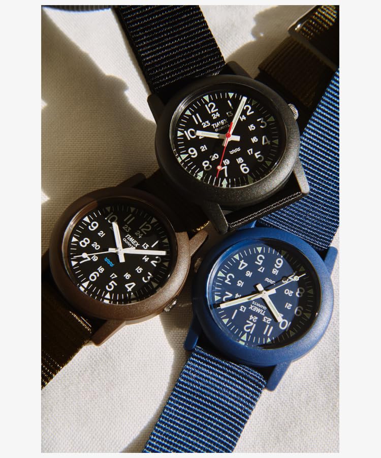 TIMEX Camper 34mm Quartz Analog 2nd Generation Camper 30m Water Resistant Watch, Reissue, (Blue)
