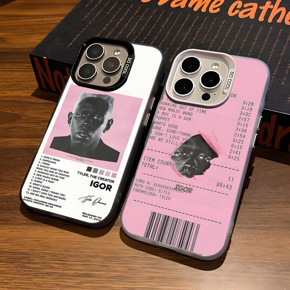 Чехол для телефона T-Tylers The Creator для iPhone17 Air 16 15 14 Plus 13 12 11 Pro 7 8 XS Max XR Серебристый Черный Бампер