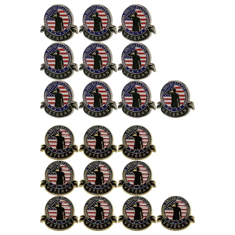 Модные лацканные значки для ветеранов Портативная памятная брошь за службу Прочные значки из сплава Украшение для взрослых для повседневной носки
