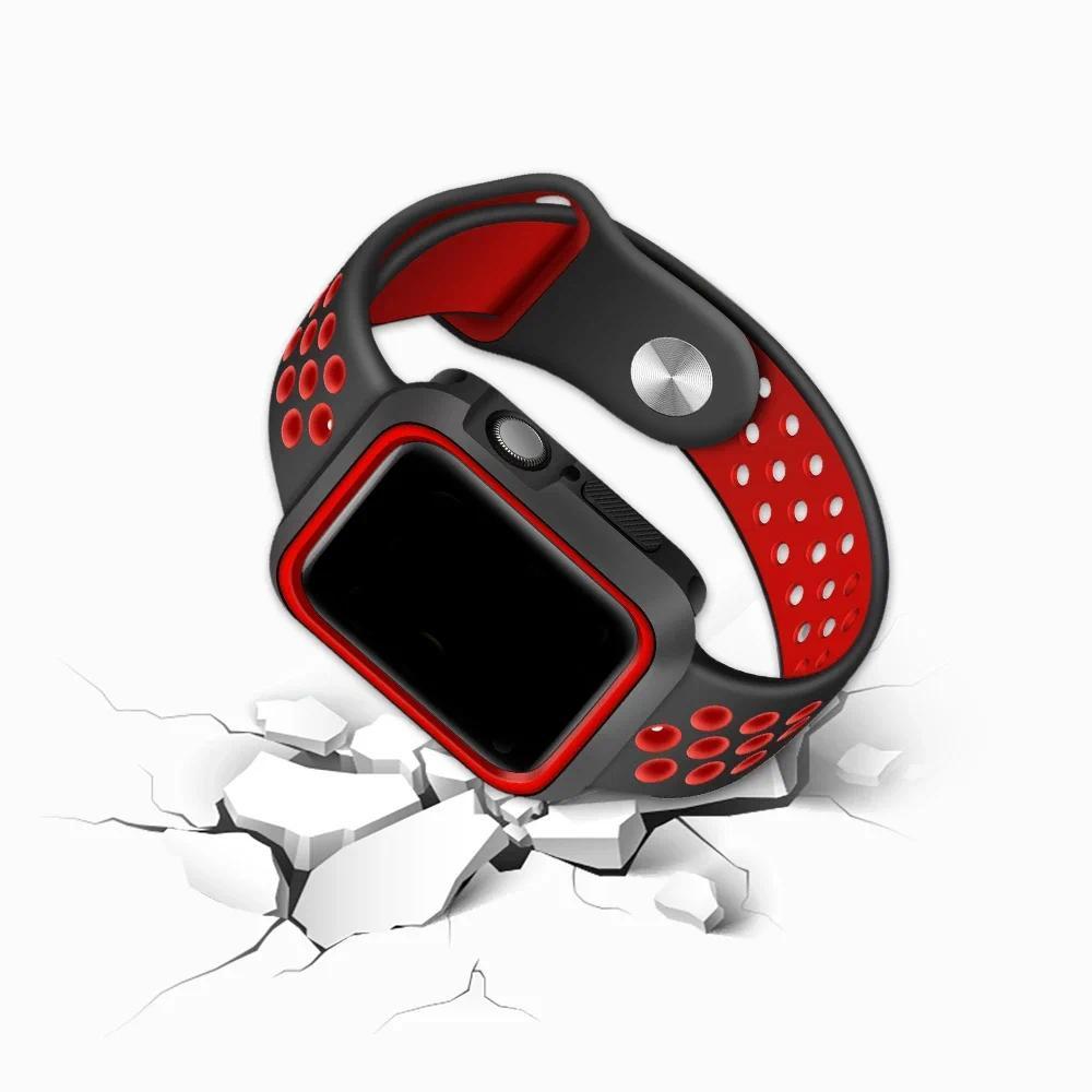 Чехол для Apple Watch 9 8 7 6 SE 5 3 Бампер Защитная крышка Чехол Аксессуары IWatch 42MM 41MM 38MM 45MM 44MM 40MM Чехол