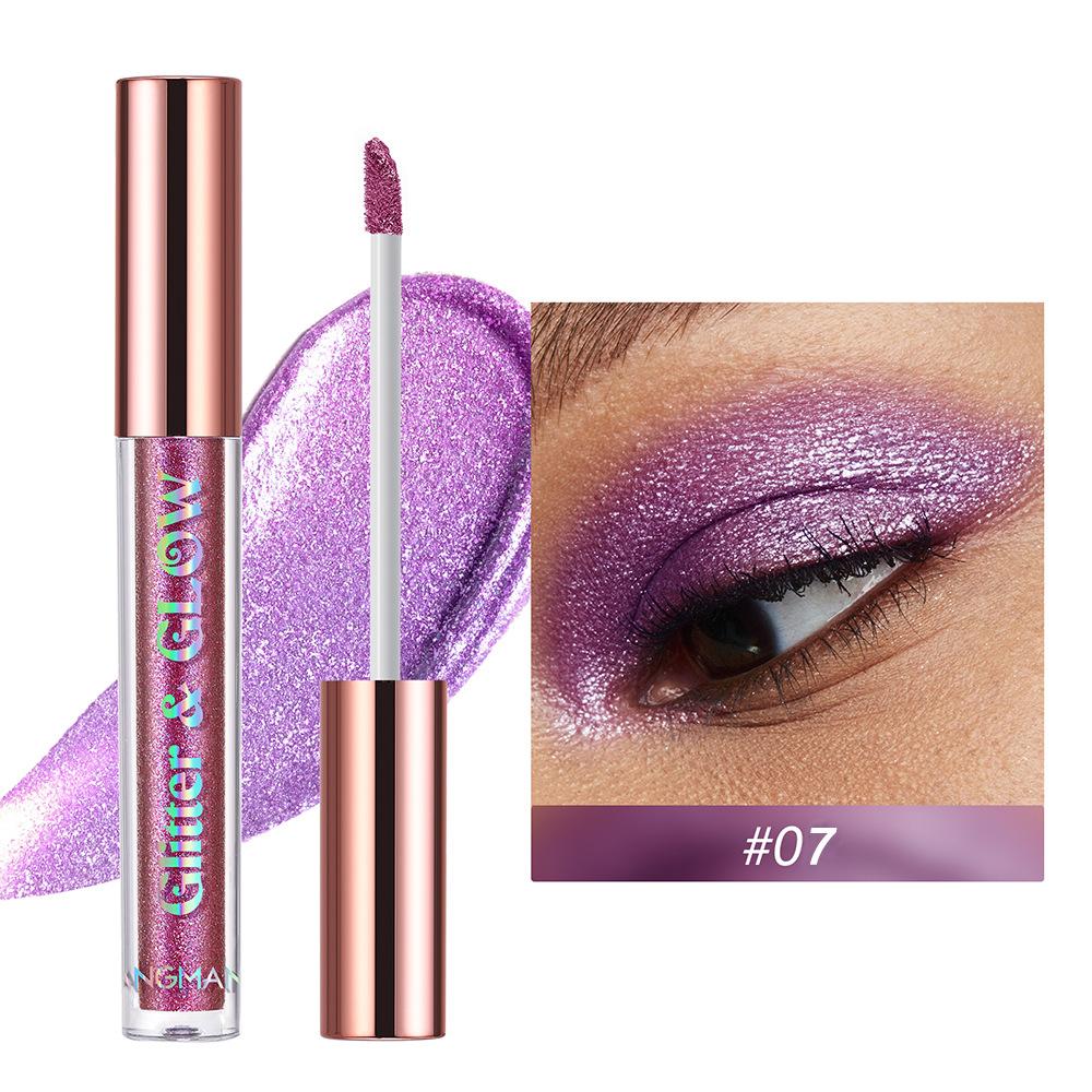 Langmanni Новые перламутровые сверкающие жидкие тени для век, десять цветов, одна упаковка теней для век-хамелеона