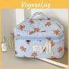 Хаки полосатая косметичка-медведь для путешествий с вышивкой для женщин и мужчин