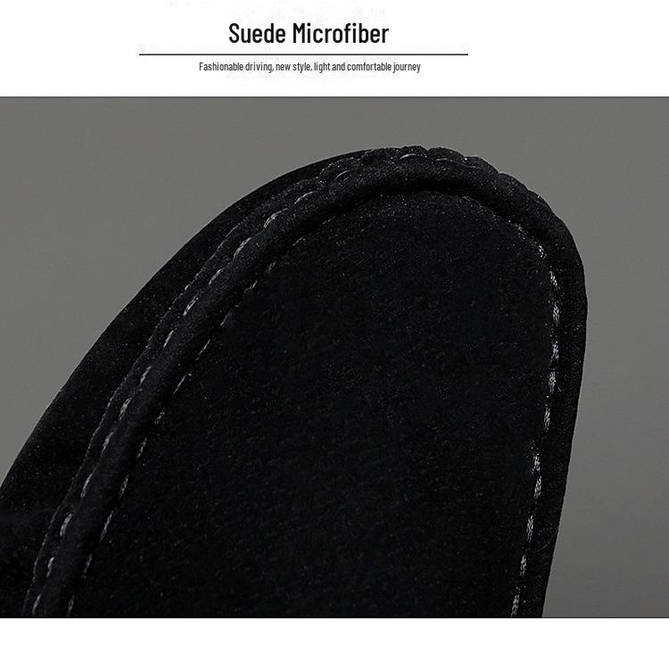 Мужские замшевые туфли для вождения с мягкой подошвой, сшитые вручную