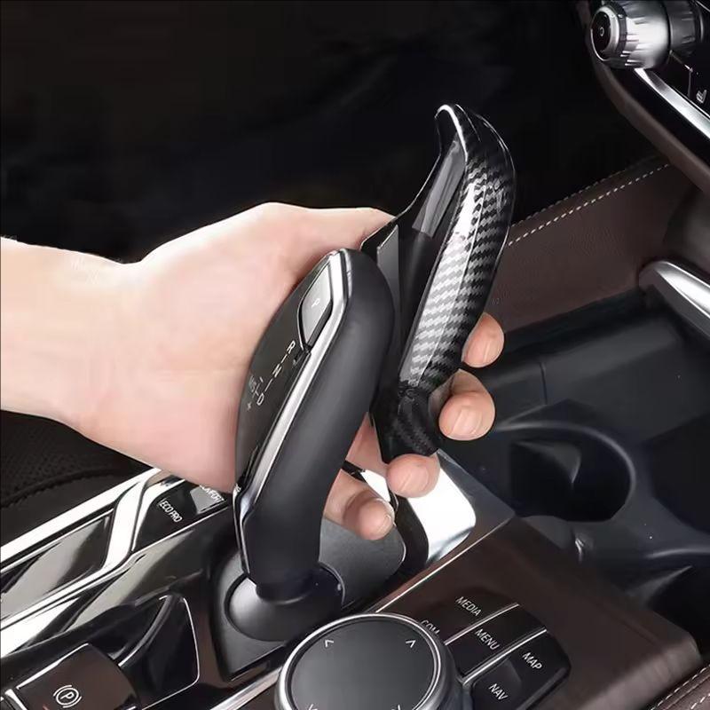 CTCE1 LHD RHD ABS Carbon Fiber Black Red Center Console Gear Shift Knob Trim Cover For BMW G30 G31 G01 G02 G32 1 2 5 Series X3 Sticker