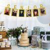 Senior Photo Banner Congrats Grad Paper Photo Frame High School College Graduation Bunting Decorations Congrats Senior Picture Banner Gold Glitter