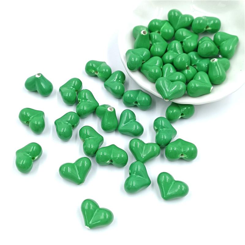 Findings 10Pcs 12*16mm DIY Jewelry Making Solid Color Collar Bracelet Cubots Wholesale Heart Loose Buons