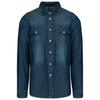 Mens Denim Long-Sleeved Shirt