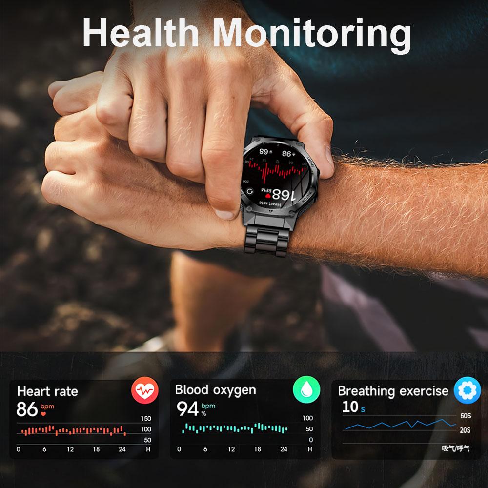 MEVADEN Новые 1,8-дюймовые 390*390 экран Bluetooth вызов умные часы мужские спортивные фитнес-трекер 800 мАч умные часы для Android IOS