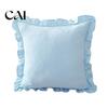 Soft Breathable Bed Pillows Ruffle Throw Pillow Cover, Cotton Plaid Case with Frill Edge, 18x18 Square Sofa Decor Inch 20x12 Decorative Cover