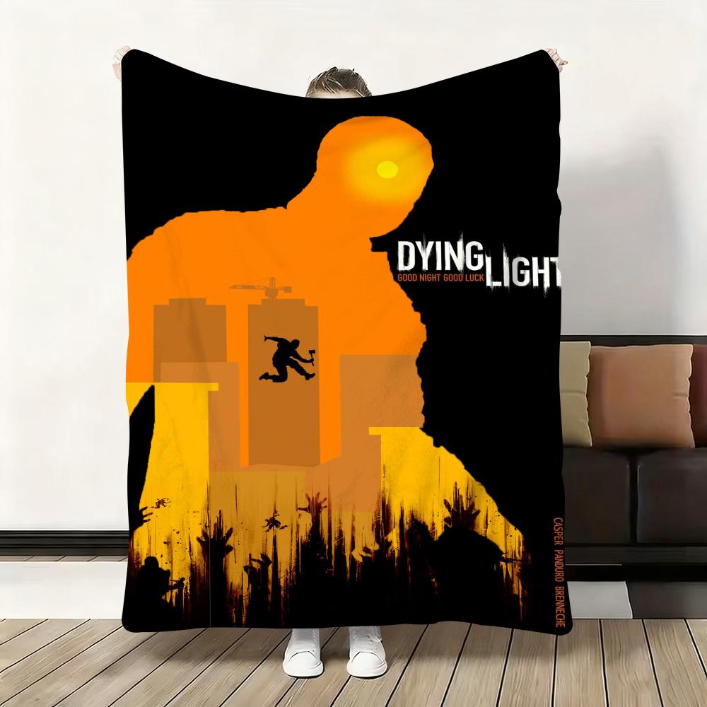 D-Dying Light The Beast Throw Thick Flannel Blanket Lightweight Warm Cozy Skin-Friendly Throw for Sofa Bed Office Winter Use