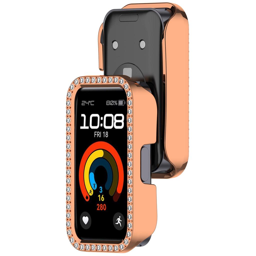 Чехол-бампер с бриллиантовым кристаллом для HUAWEI Band 10 9 8, полузащитный, устойчивый к царапинам, защитная рамка, крышка края