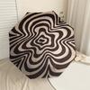 1PC Op Art Spiral Umbrella-8-Rib Reinforced, Automatic Open, Lightweight & Durable, Cute Fashion Accessory for Outdoor, Beach, or Casual Use, Beach Um