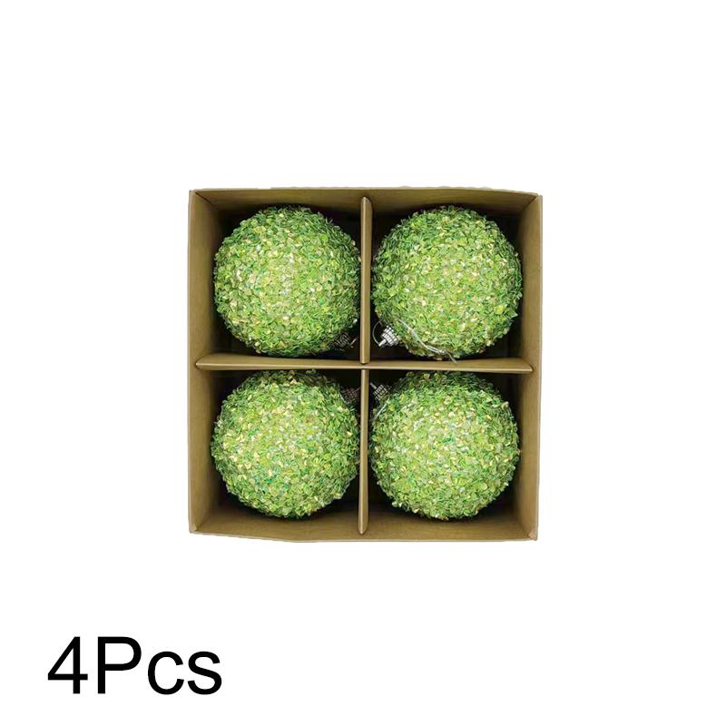 4 шт. модные рождественские шары жемчужные блестки елка подвеска подвесные украшения домашний декор вечеринка сцена