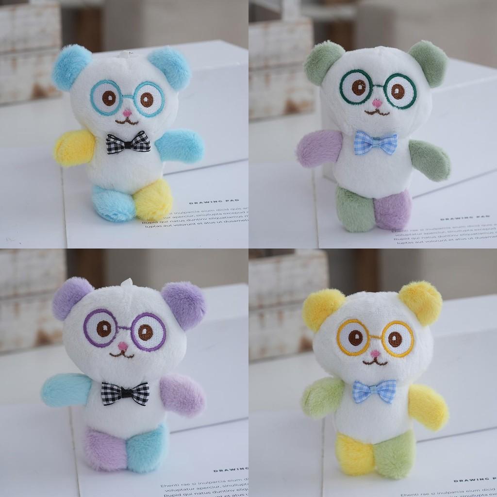 Adorable Panda Mini Plush Keychain With  Pp Cotton For Bag Charm Accessories